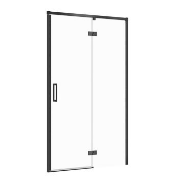 Usa de nisa batanta Cersanit Larga 120 cm sticla 6 mm negru dreapta