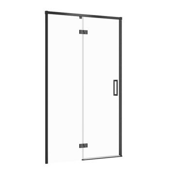 Usa de nisa batanta Cersanit Larga 120 cm sticla 6 mm negru stanga