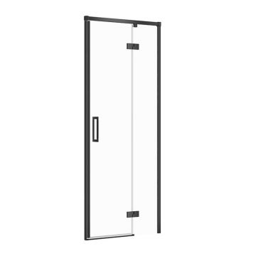 Usa de nisa batanta Cersanit Larga 80 cm sticla 6 mm negru dreapta