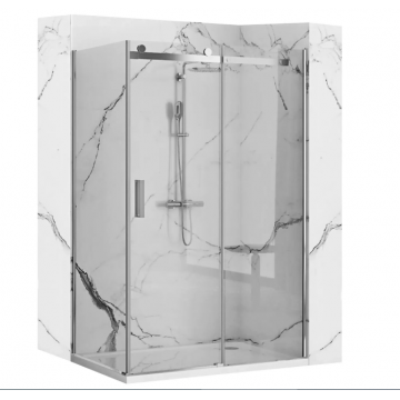 Cabina de dus glisanta Rea Nixon 80x130 cm Crom
