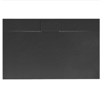 Cadita de dus Rea Bazalt Long 80x100 cm Negru Mat