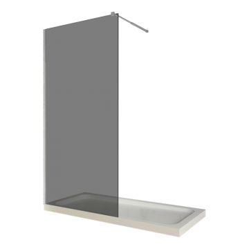 Perete dus / Paravan walk in sticla fumurie 6 mm profil crom tija extensibila 1200 x 2000 mm