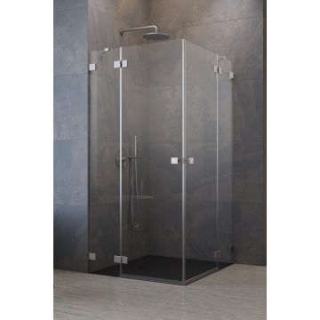 Usa de dus Radaway Essenza Pro KDD 80cm orientare stanga nickel periat