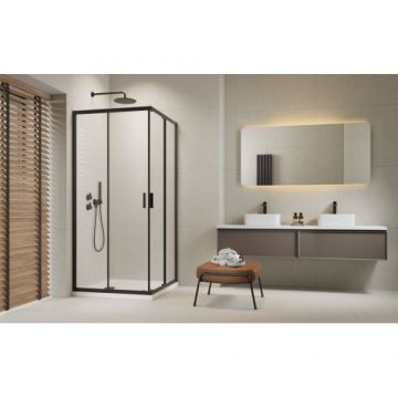 Cabina dus Radaway Alienta C, negru - Dimensiune 80x80