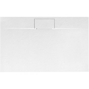 Cădiță de duș Rea Bazalt long, profil jos, alb - 90x120 cm