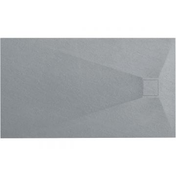 Cadita de dus Rea Magnum, profil jos, gri - 90x90 cm
