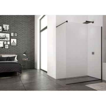 Paravan dus Sanswiss Walk-In Easy 150x200 cm, negru - Dimensiune 150x200