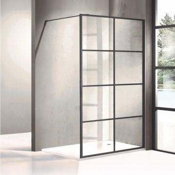 Paravan dus Wellis Walk-In Tino 120 x 195 cm, negru - Dimensiune 120x195