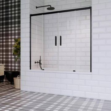 Paravan Radaway Idea Black PN DWD tip usa pentru cada, negru - Dimensiune 180X150.5