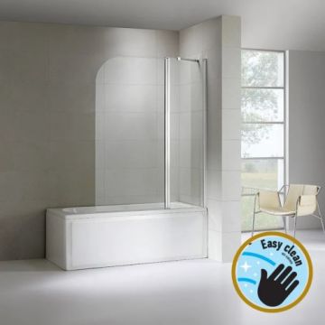 Paravan Wellis Edge pentru cada 120x140 cm, crom - Dimensiune 120x140