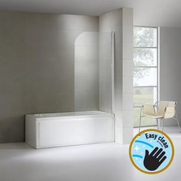 Paravan Wellis Edge pentru cada 85x140 cm, crom - Dimensiune 85x140