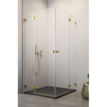 Usa de dus Radaway Essenza Pro KDD Gold 90cm orientare stanga auriu lucios