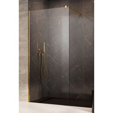 Cabina de dus tip Walk-in Radaway MODO New GOLD II 80 cm  profil auriu