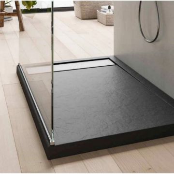 Cadita de dus dreptunghiulara Glass Bend Stone Anthracite grey - Dimensiune 100x80