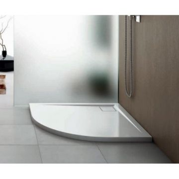 Cadita de dus SanSwiss Livada semirotunda - Dimensiune 80x80