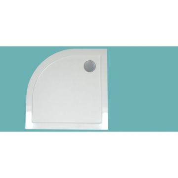 Cadita de dus Wellis SMC semirotunda plata - Dimensiune 80x80