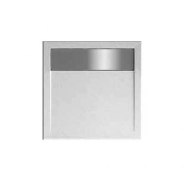 Cadita dus patrata Glass Bend Stone Bianco - Dimensiune 90x90