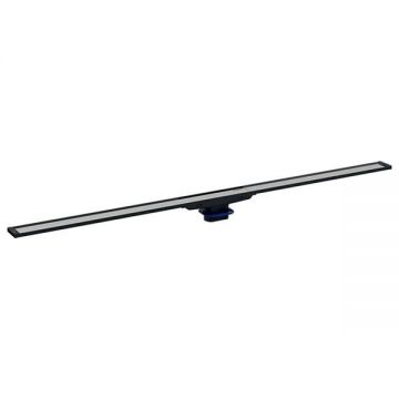 Capac pentru rigola dus Geberit, CleanLine 20, montaj in pardoseala, negru/periat, 30-90 cm