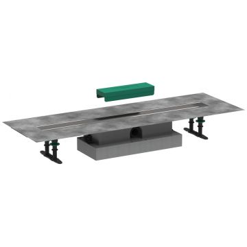 Rigola de pardoseala pentru dus Hansgrohe uBox 80cm  pardoseli minim 57mm  pentru capac faiantabil