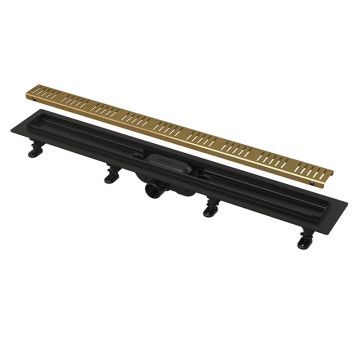 Rigola pentru dus, Alcadrain, Simple, cu gratar, 55 cm, auriu