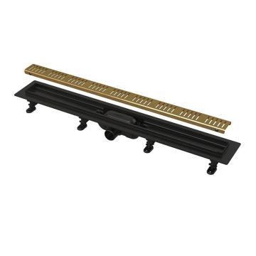 Rigola pentru dus, Alcadrain, Simple, cu gratar, 85 cm, auriu