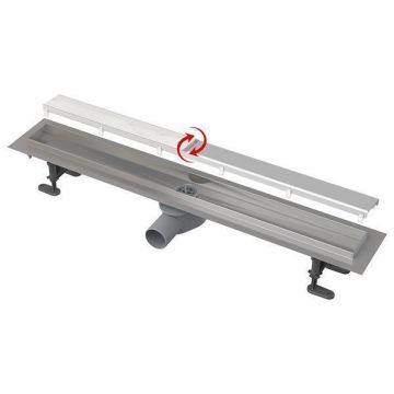 Rigola pentru dus cu capac faiantabil, Alcadrain, APZ13-DOUBLE9 FIT AND GO 95 cm