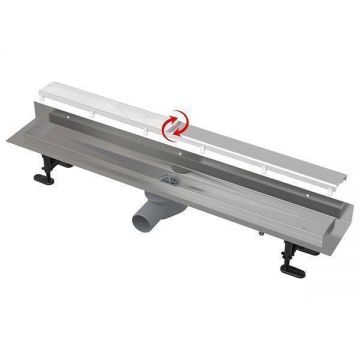 Rigola pentru dus cu capac faiantabil, Alcadrain, APZ23-DOUBLE9 FIT AND GO WALL, 85 cm