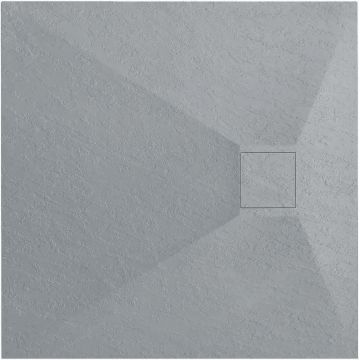 Cadita de dus Rea Magnum, profil jos, gri, 90x90 cm