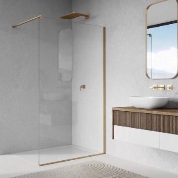 Paravan dus Sanswiss Walk-In-Easy 80x200 cm, auriu periat - Dimensiune 80x200