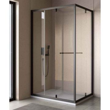 Cabina duș Kolpasan, Stellar Uni, 120 x 80 x h200, negru mat