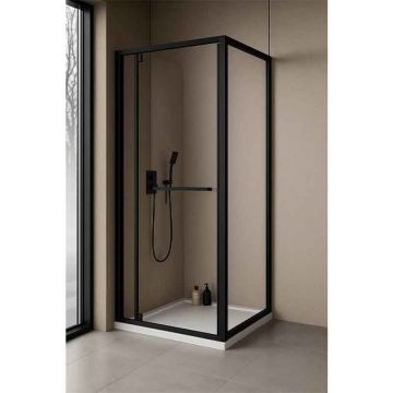 Cabina duș Kolpasan, Stellar Uni, 90 x 90 x h200, negru mat