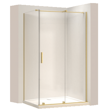 Cabina dus Rea Montana 110x80 cm – profil auriu periat