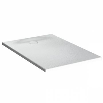 Cadita de dus slim 120x80 rectangulara texturata alb   65210001800