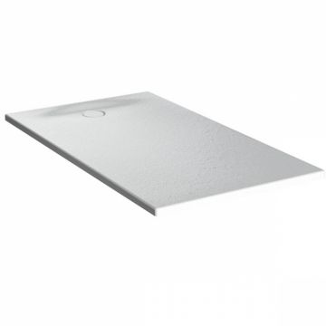 Cadita de dus slim 150x90 rectangulara texturata alb   65300001800