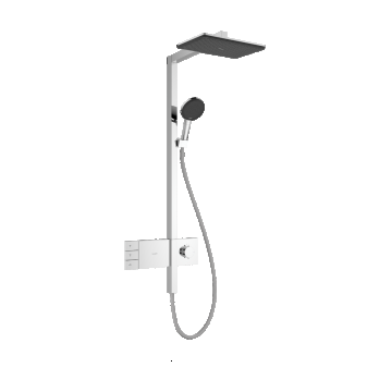 Coloana de dus Hansgrohe Raindance Alive Q 210x340 2jet EcoSmart cu baterie termostatata ShowerSelect Comfort  crom Coloana de dus Hansgrohe Raindance Alive Q 210x340 2jet EcoSmart cu baterie termostatata ShowerSelect Comfort  crom