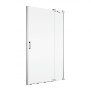 Usa de dus batanta cu parte fixa Ronal (SanSwiss) Cadura CA13D 110cm  orientare dreapta  sticla AquaPerle 6mm  profil argintiu