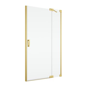 Usa de dus batanta cu parte fixa Ronal (SanSwiss) Cadura CA13D 90cm  orientare dreapta  sticla AquaPerle 6mm  profil auriu