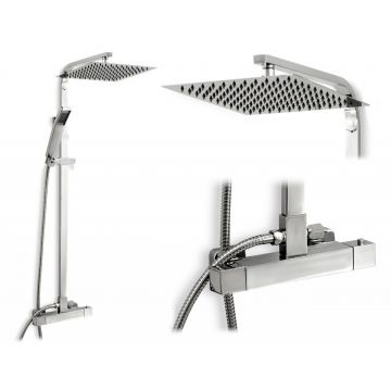 Coloana de dus cu termostat Rea Milano crom lucios Coloana de dus cu termostat Rea Milano crom lucios