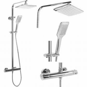 Coloana de dus cu termostat Rea Tom palarie 1 functie crom lucios Coloana de dus cu termostat Rea Tom palarie 1 functie crom lucios