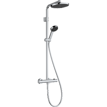Coloana de dus Hansgrohe Activera S 240 1jet EcoSmart+ cu baterie termostatat Ecostat Fine Varia  crom