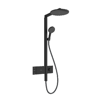 Coloana de dus Hansgrohe Raindance Alive S 300 2jet EcoSmart cu baterie termostatata ShowerSelect Comfort  negru mat Coloana de dus Hansgrohe Raindance Alive S 300 2jet EcoSmart cu baterie termostatata ShowerSelect Comfort  negru mat