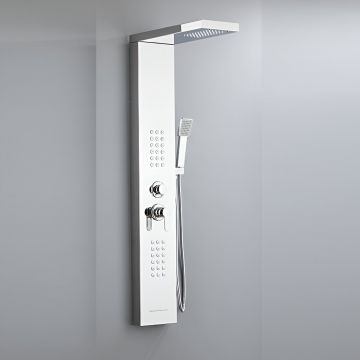 Coloana de Dus Hydro-Masaj, Multimple Moduri de Pulverizare,Argintiu - Default Title