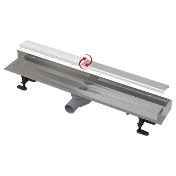 Rigola pentru dus cu capac faiantabil, Alcadrain, APZ23-DOUBLE9 FIT AND GO, 95 cm