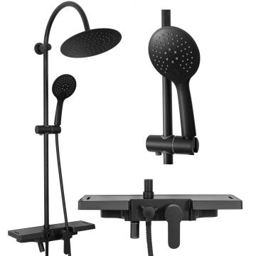 Set de dus cu Rea Vigo, negru mat Set de dus cu Rea Vigo, negru mat