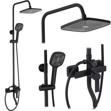 Set de dus Rea Argus, negru mat Set de dus Rea Argus, negru mat