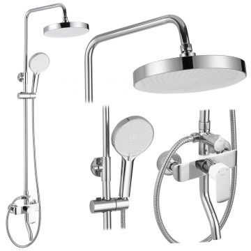 Set de dus Rea Bloom, argintiu lucios Set de dus Rea Bloom, argintiu lucios