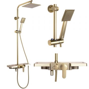 Set de dus Rea Bravo, auriu periat Set de dus Rea Bravo, auriu periat
