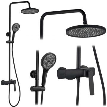 Set de dus Rea Rebel, negru mat Set de dus Rea Rebel, negru mat