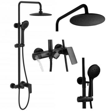 Set de dus Rea Roger, negru mat Set de dus Rea Roger, negru mat
