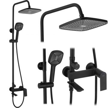 Set de dus Rea Storm 2, negru mat Set de dus Rea Storm 2, negru mat